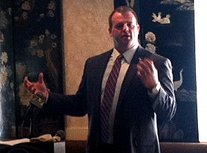 Jon Runyan speaks during Ocean County Mayors' Association breakfast. Jon Runyan speaks during Ocean County Mayors' Association breakfast.