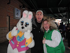 Shawn & Sue with the Easter Bunny