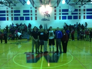 Brandon Federici receives MVP award from Elite Sports Performance represenatives Brandon Federici receives MVP award from Elite Sports Performance represenatives