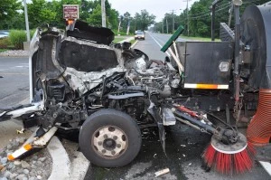 Remnants of vehicles in head-on crash in Toms River (Toms River Police Dept.) Remnants of vehicles in head-on crash in Toms River (Toms River Police Dept.)