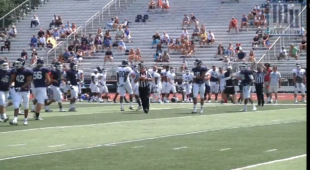 Monmouth University Hawks at practice Monmouth University Hawks at practice