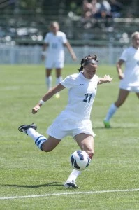Dana Costello of Jackson playing for the Monmouth University women’s soccer team Dana Costello of Jackson playing for the Monmouth University women’s soccer team