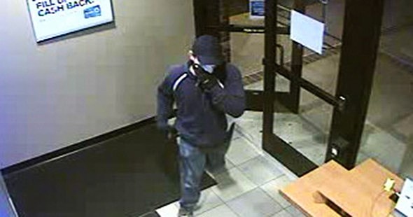 Still from surveillance video of Chase Bank robber Still from surveillance video of Chase Bank robber