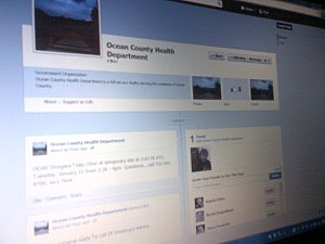 Ocean County Health Department Facebook page Ocean County Health Department Facebook page