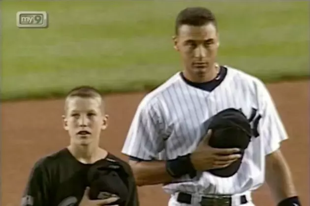 Todd Frazier with Derek Jeter at Yankee Stadium in 1998