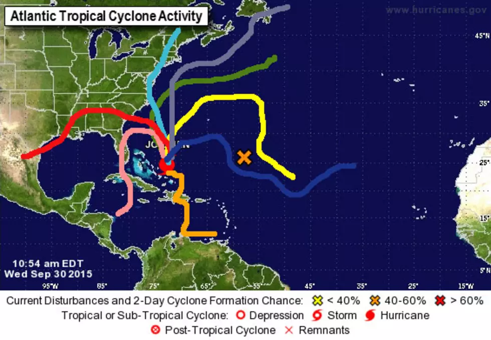 The Latest Possible Tracks Of Hurricane Jaoquin